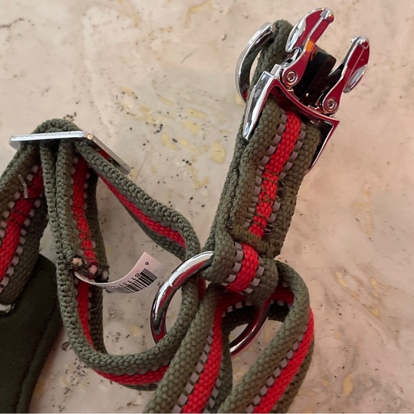 Dog Harness Step-in M 20-50 Lb, Olive, REFLECTIVE + Matching Leash! Vibrant Life - Picture 9 of 14